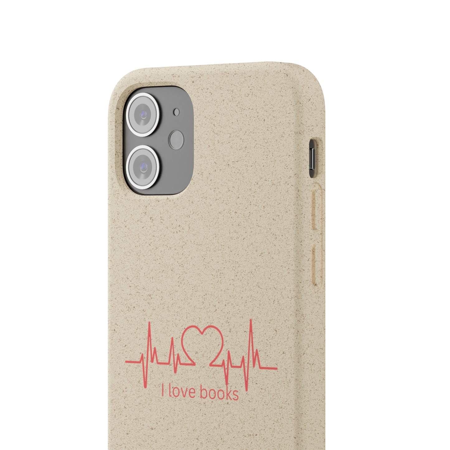 I Love Books Biodegradable Phone Case | Eco-Friendly & Wireless Charging Compatible