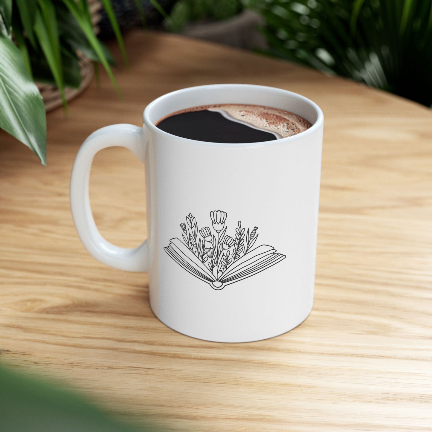 Book Garden Ceramic Mug | Book Themed Mug | Reading Mug | Bookish Loving