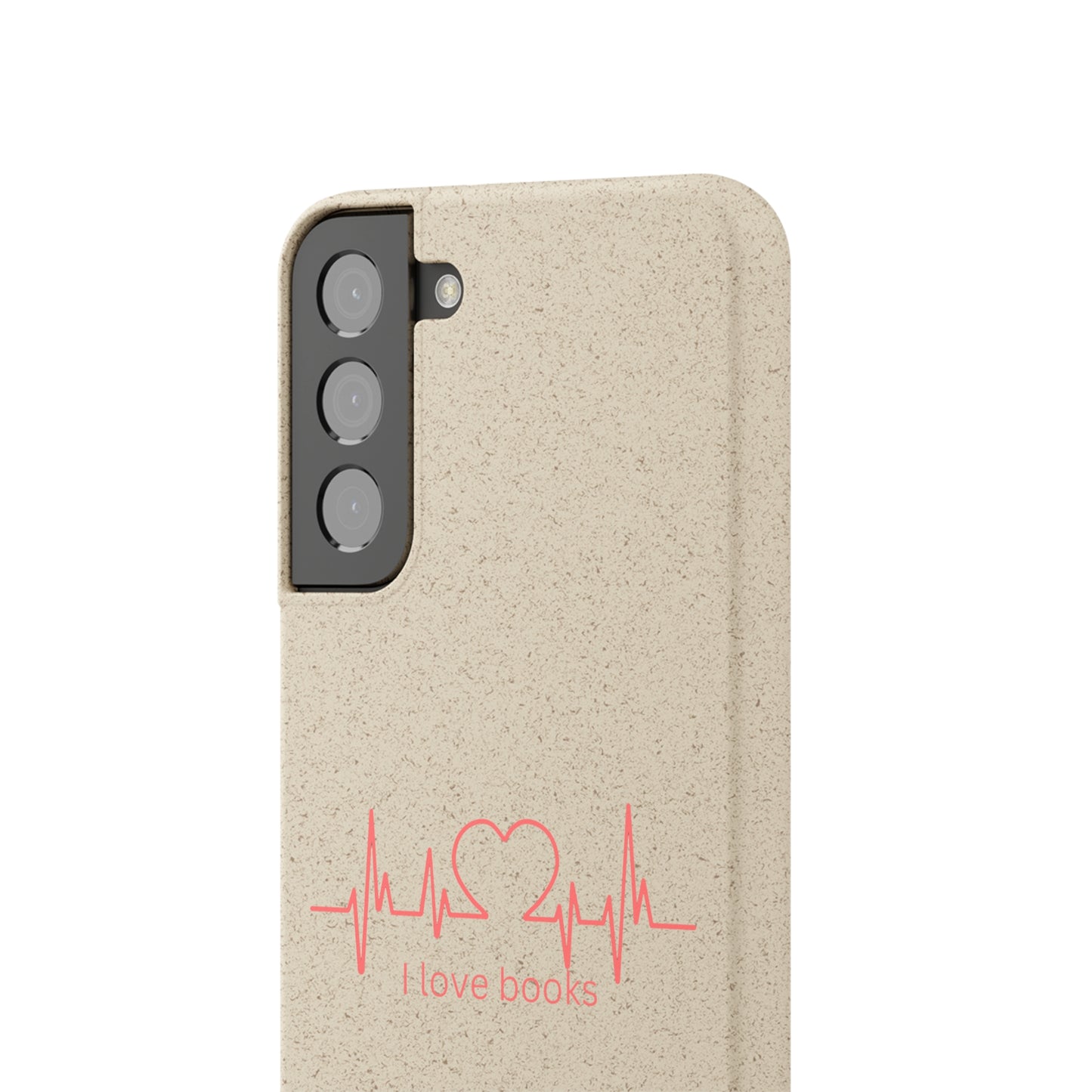 I Love Books Biodegradable Phone Case | Eco-Friendly & Wireless Charging Compatible