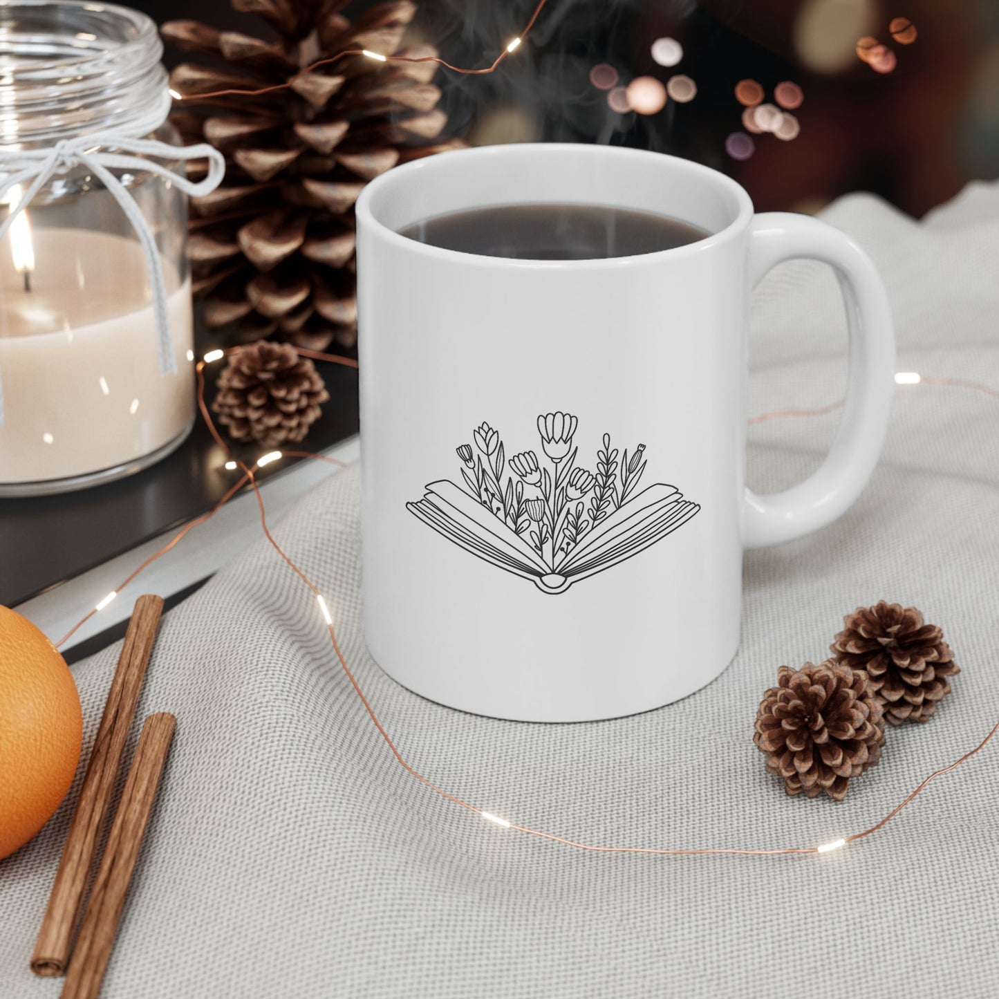 Book Garden Ceramic Mug | Book Themed Mug | Reading Mug | Bookish Loving