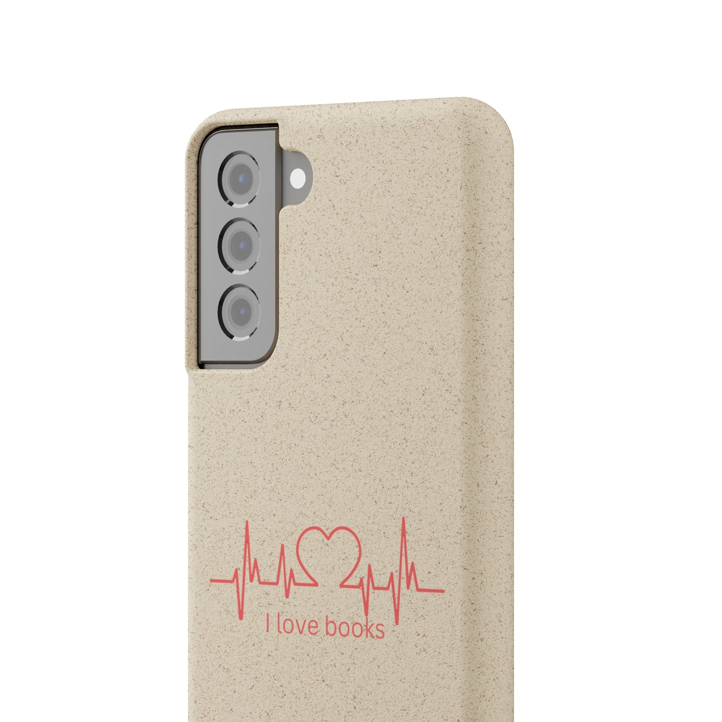 I Love Books Biodegradable Phone Case | Eco-Friendly & Wireless Charging Compatible