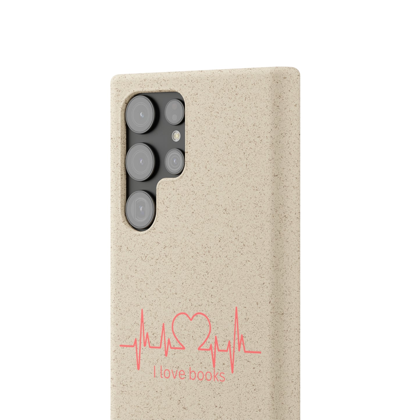 I Love Books Biodegradable Phone Case | Eco-Friendly & Wireless Charging Compatible