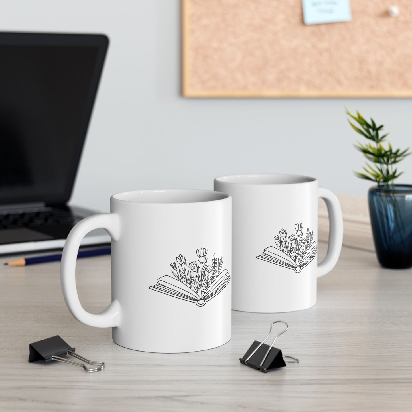 Book Garden Ceramic Mug | Book Themed Mug | Reading Mug | Bookish Loving