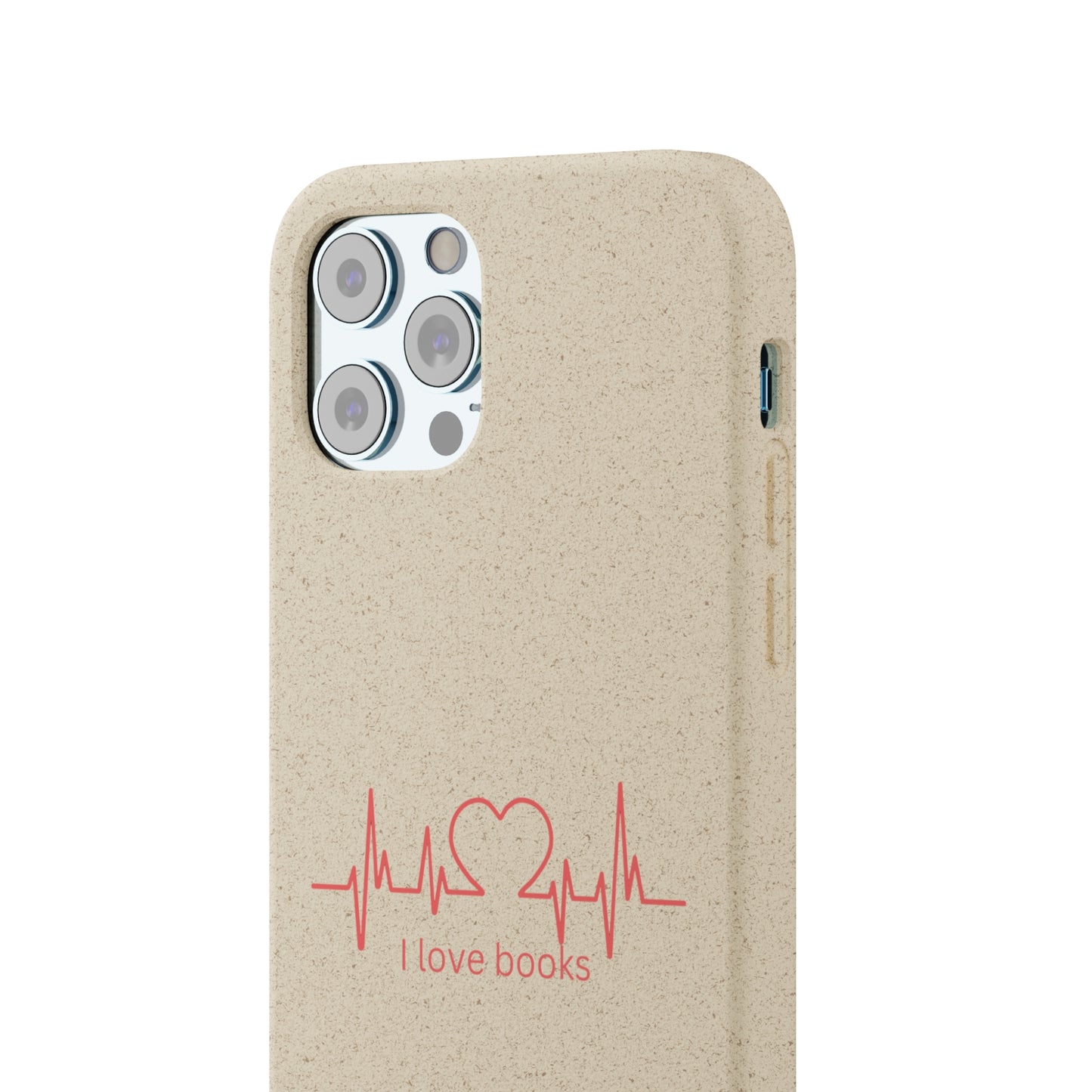 I Love Books Biodegradable Phone Case | Eco-Friendly & Wireless Charging Compatible