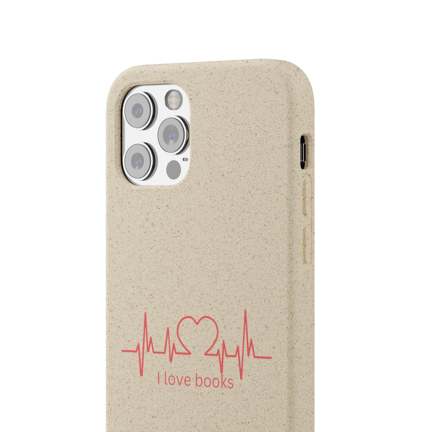 I Love Books Biodegradable Phone Case | Eco-Friendly & Wireless Charging Compatible