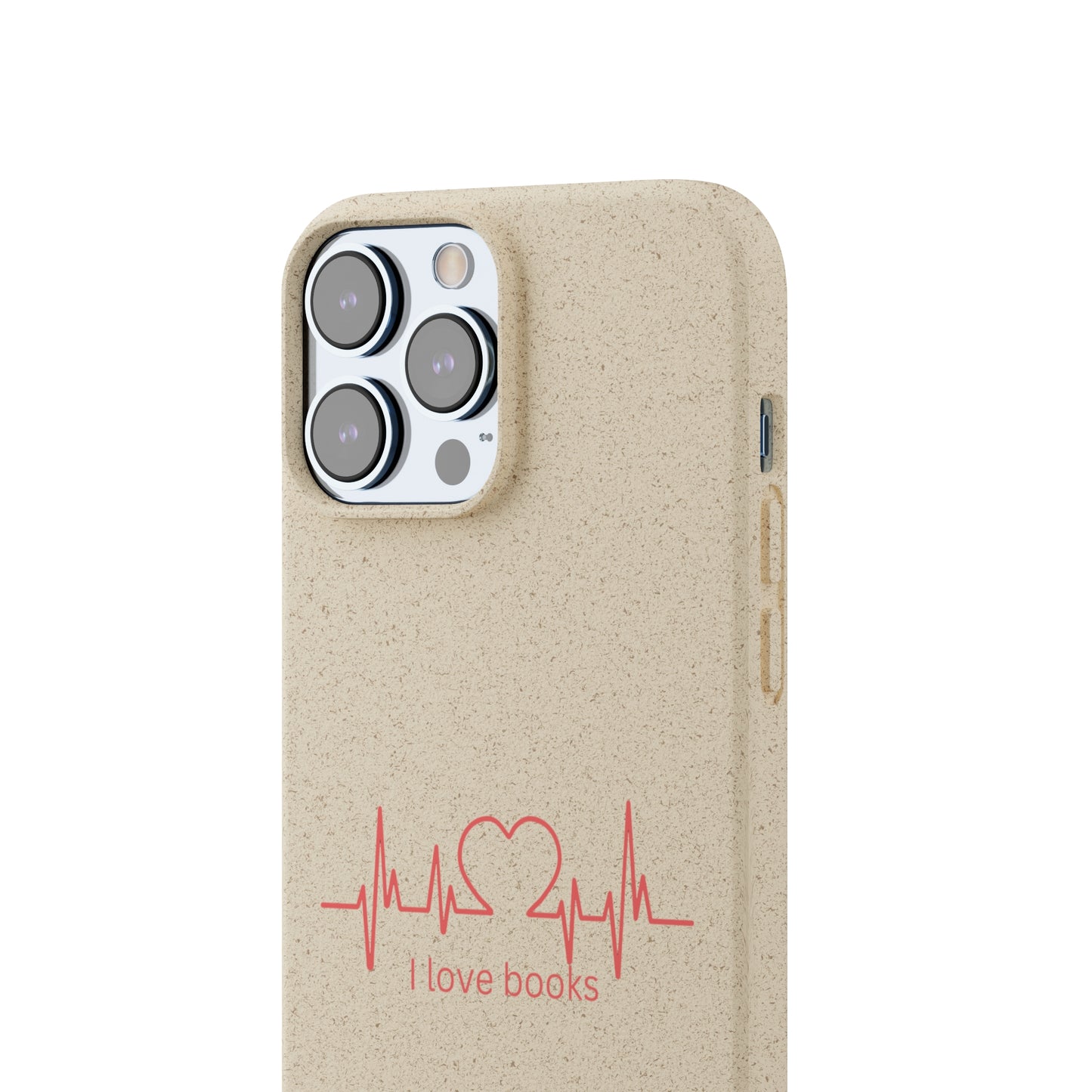 I Love Books Biodegradable Phone Case | Eco-Friendly & Wireless Charging Compatible