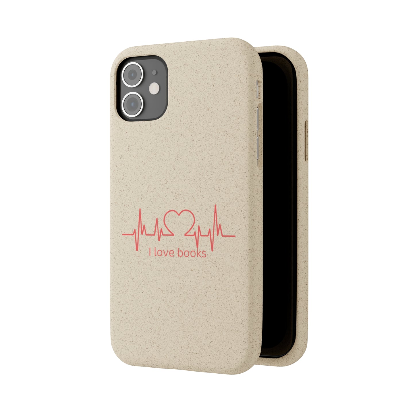 I Love Books Biodegradable Phone Case | Eco-Friendly & Wireless Charging Compatible