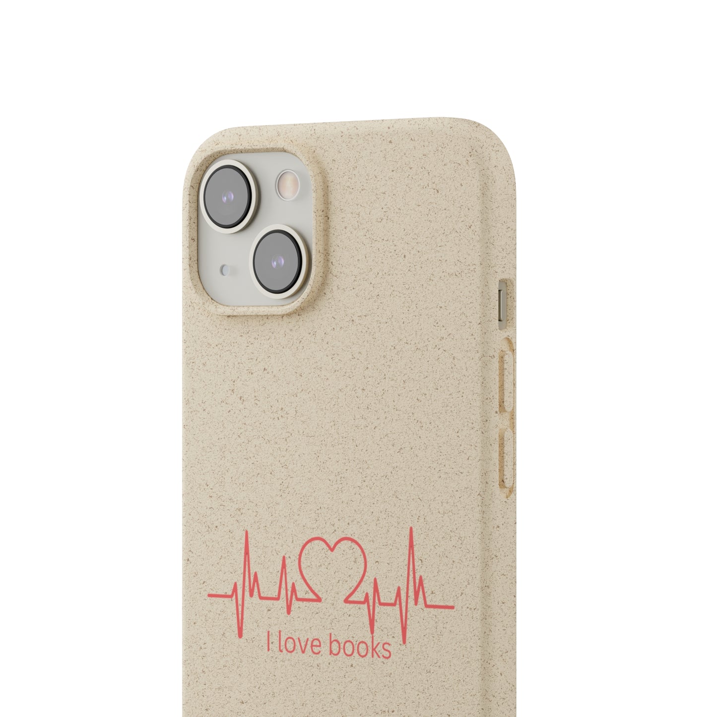 I Love Books Biodegradable Phone Case | Eco-Friendly & Wireless Charging Compatible
