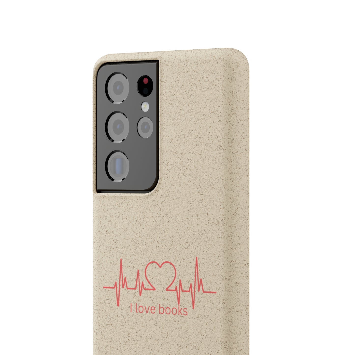 I Love Books Biodegradable Phone Case | Eco-Friendly & Wireless Charging Compatible