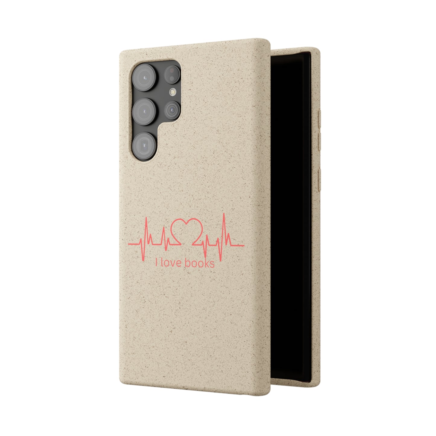 I Love Books Biodegradable Phone Case | Eco-Friendly & Wireless Charging Compatible