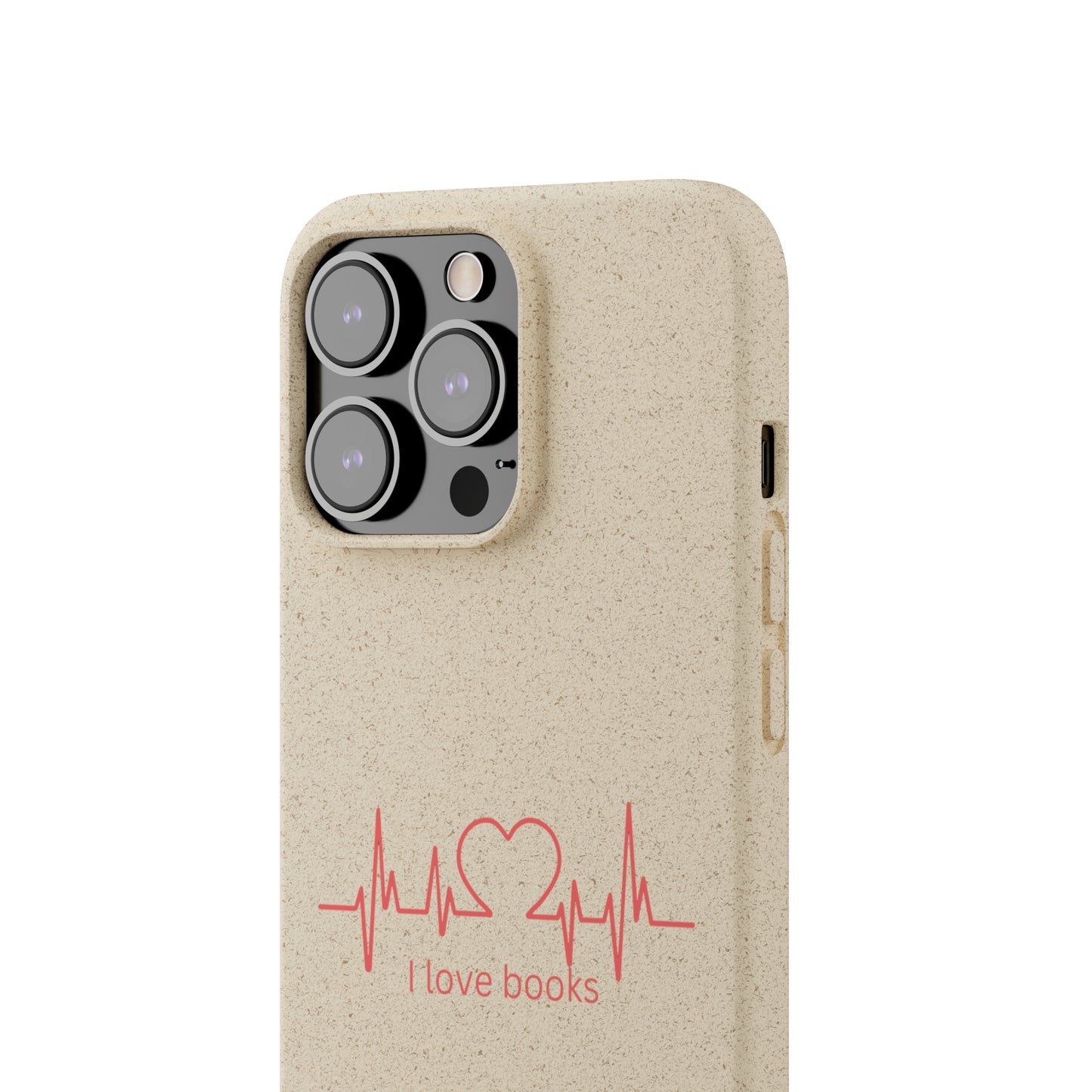 I Love Books Biodegradable Phone Case | Eco-Friendly & Wireless Charging Compatible