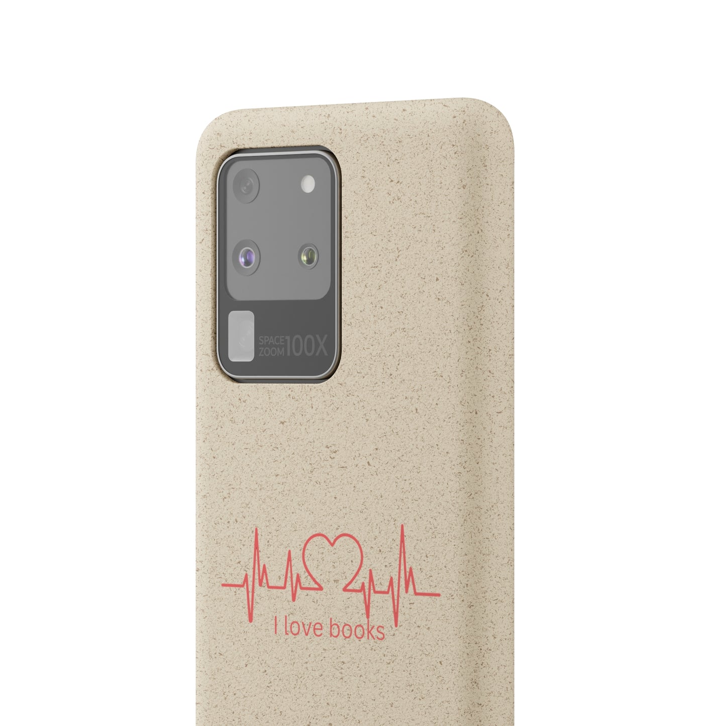 I Love Books Biodegradable Phone Case | Eco-Friendly & Wireless Charging Compatible