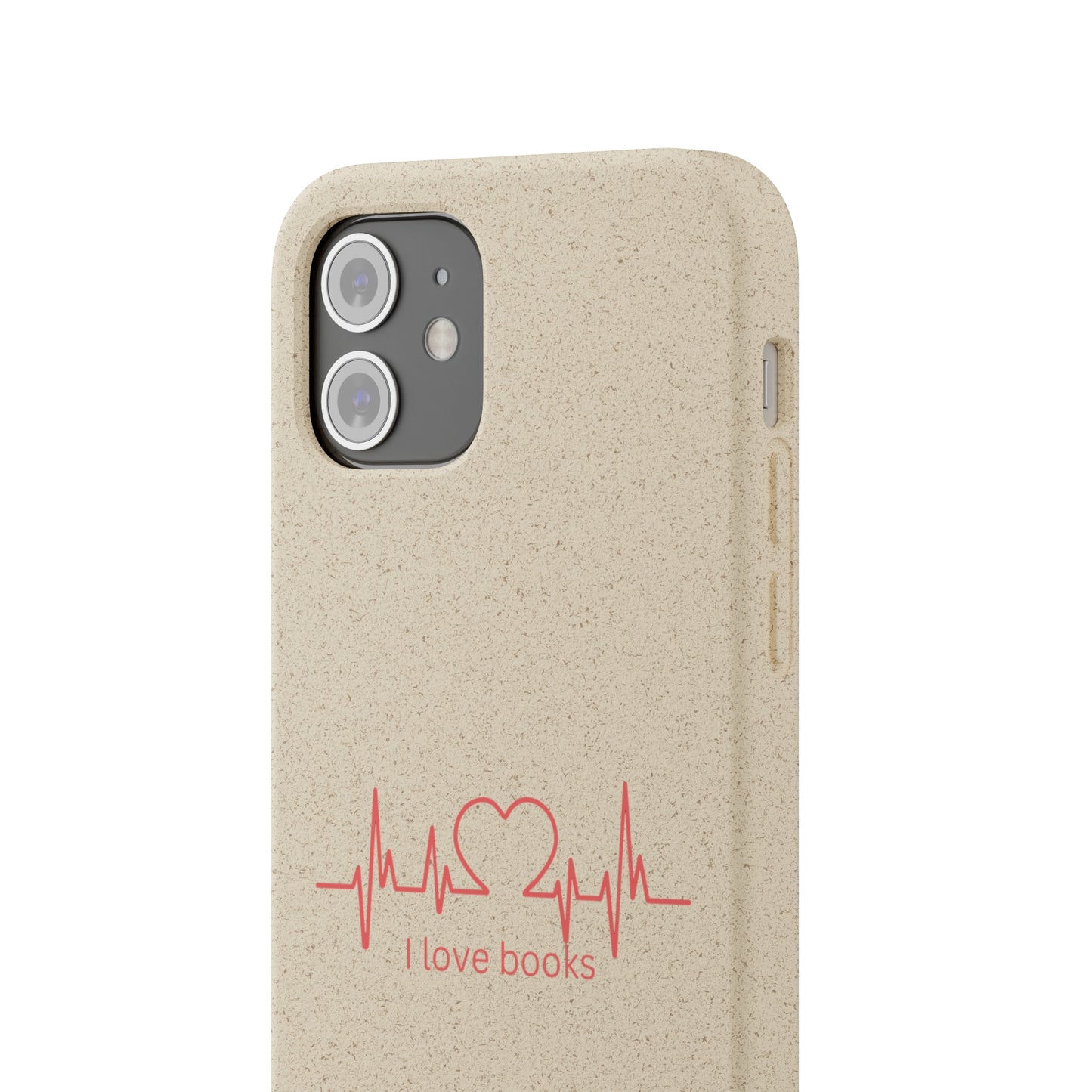 I Love Books Biodegradable Phone Case | Eco-Friendly & Wireless Charging Compatible
