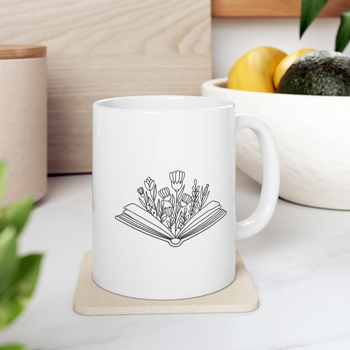 Book Garden Ceramic Mug | Book Themed Mug | Reading Mug | Bookish Loving