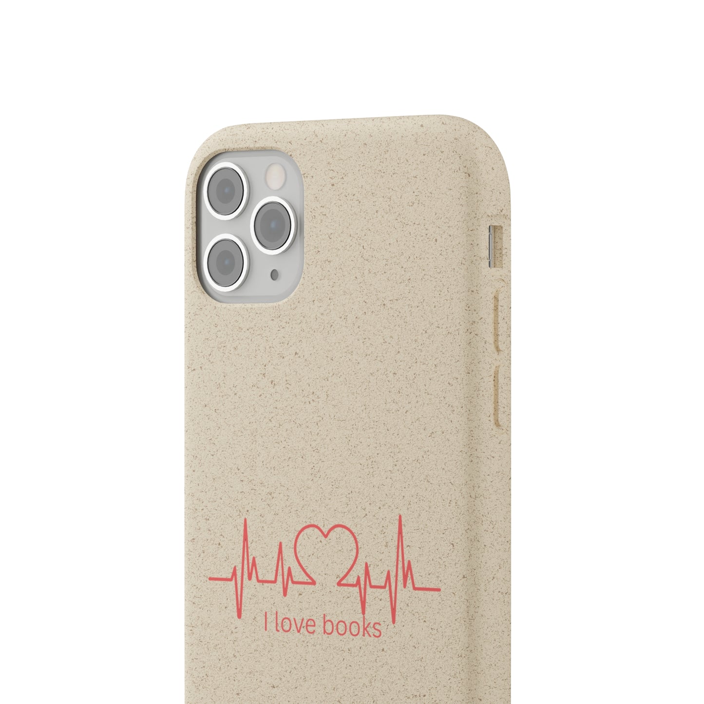 I Love Books Biodegradable Phone Case | Eco-Friendly & Wireless Charging Compatible