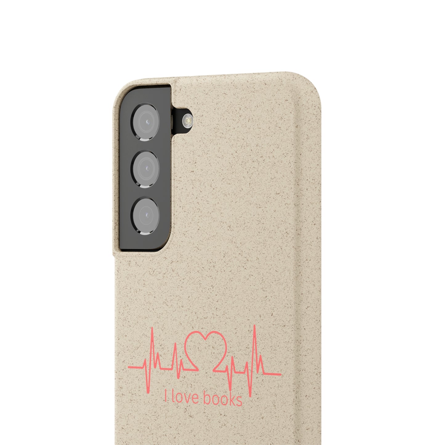 I Love Books Biodegradable Phone Case | Eco-Friendly & Wireless Charging Compatible