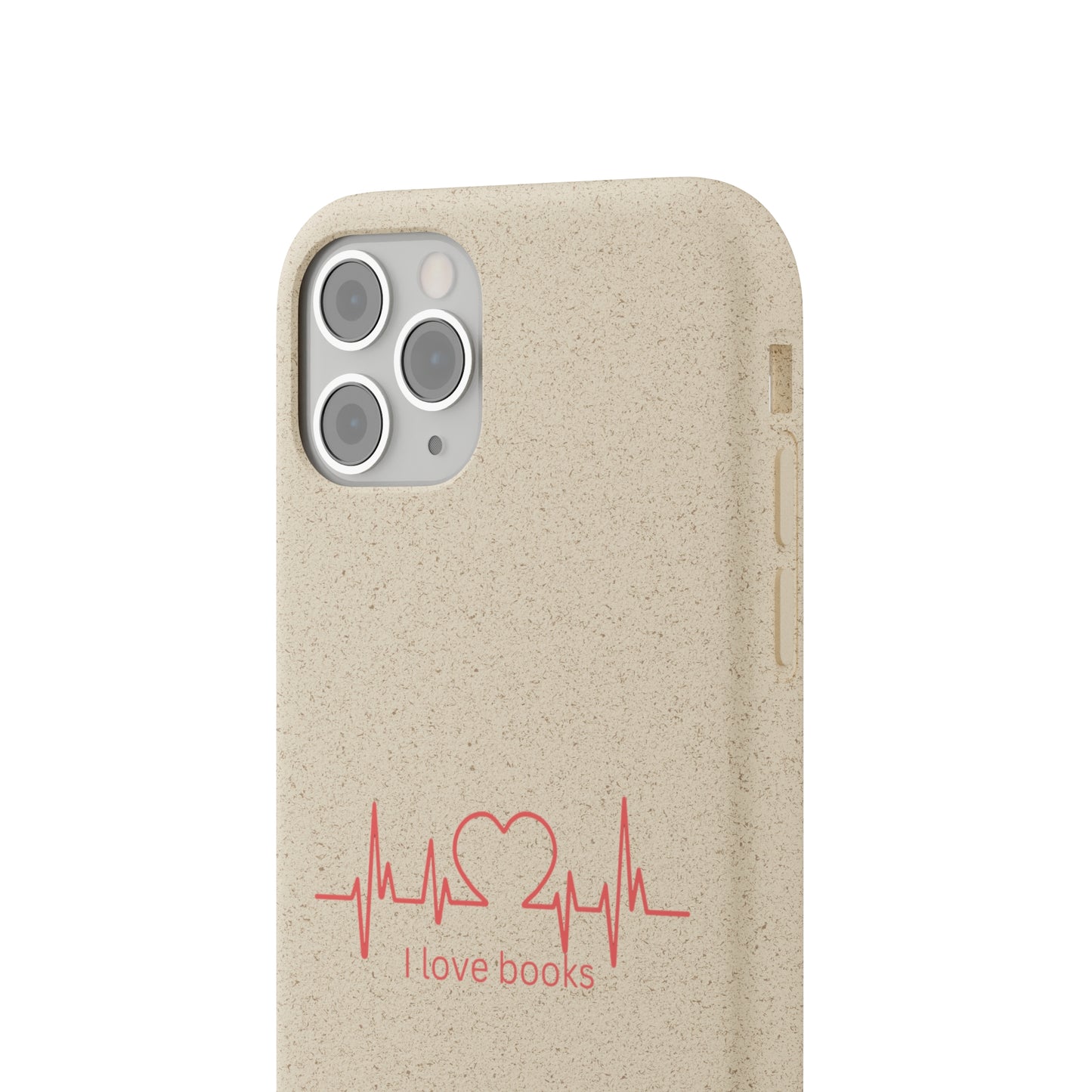 I Love Books Biodegradable Phone Case | Eco-Friendly & Wireless Charging Compatible