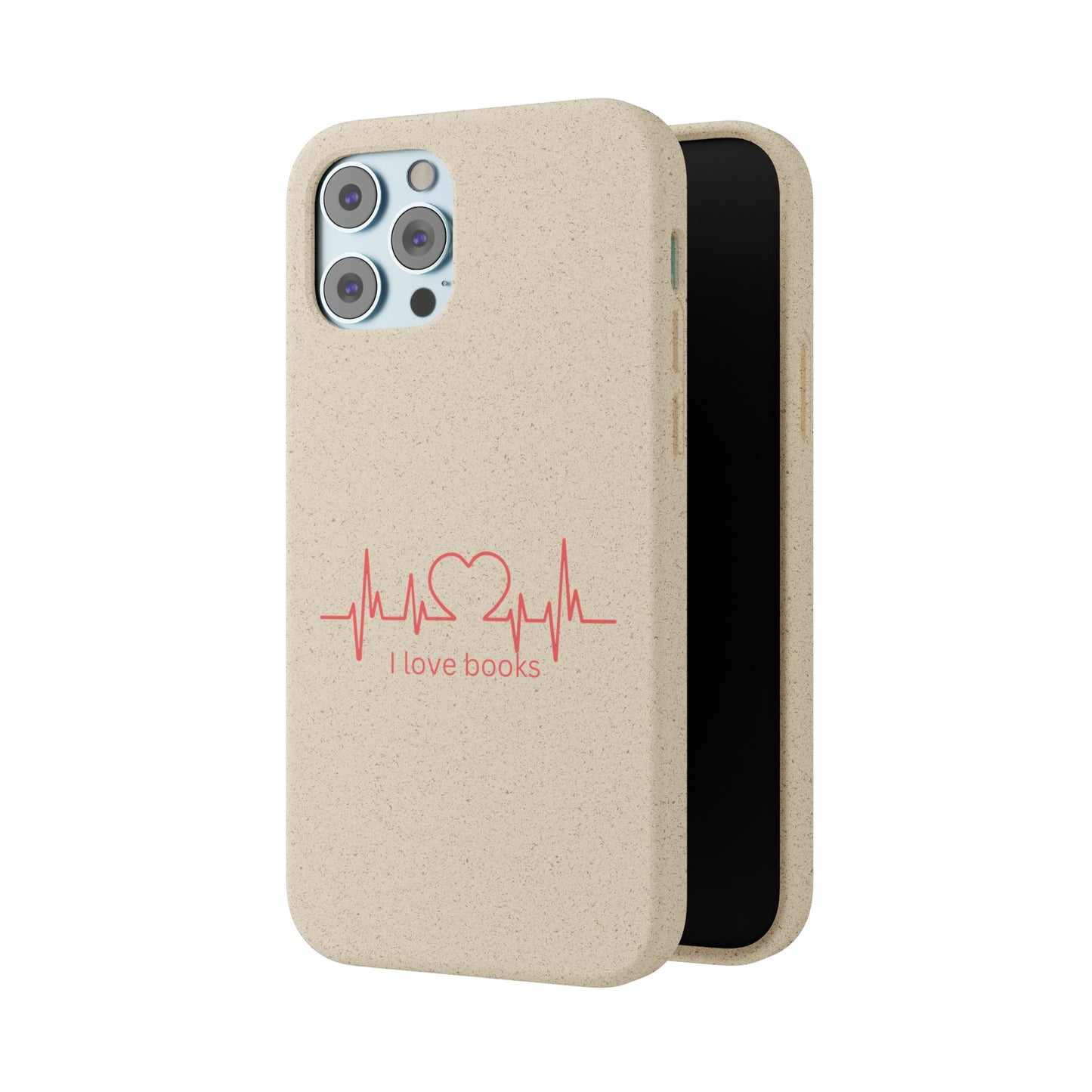 I Love Books Biodegradable Phone Case | Eco-Friendly & Wireless Charging Compatible