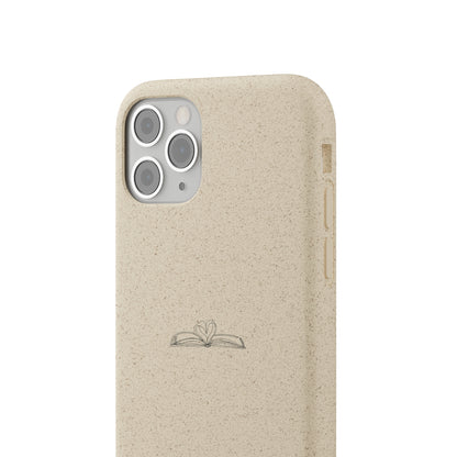 Open Book with Heart Biodegradable Phone Case | Eco-Friendly & Wireless Charging
