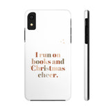 "I Love Books and Christmas Cheer" iPhone Case | Tough Dual-Layer Protection | Wireless Charging Compatible | Durable & Impact-Resistant | Holiday & Book Lover Theme