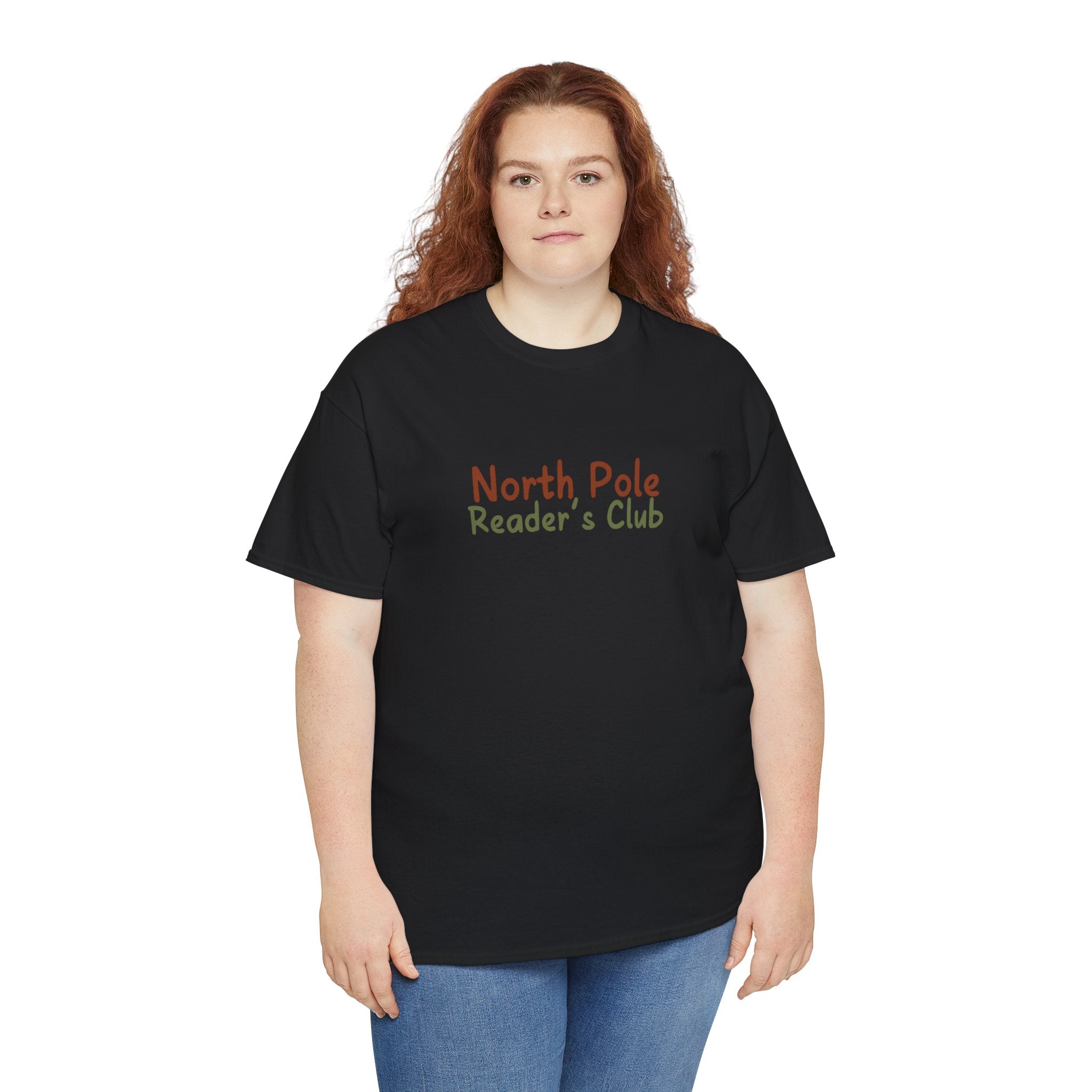 North Pole Reader's Club Tee | Festive Holiday Shirt for Book Lovers | Unisex Cotton T-Shirt