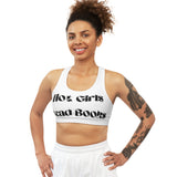 Hot Girls Read Books - Seamless Sports Bra - Bookish Loving