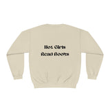 Hot Girls Read Books - Crewneck Sweatshirt - Bookish Loving