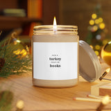 Save a Turkey Feast on Books Scented Candle | Cozy Thanksgiving Candle | Perfect for Book Lovers