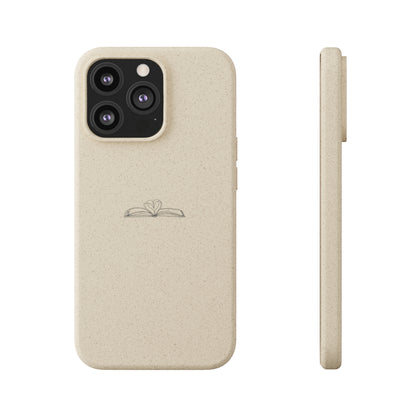 Open Book with Heart Biodegradable Phone Case | Eco-Friendly & Wireless Charging
