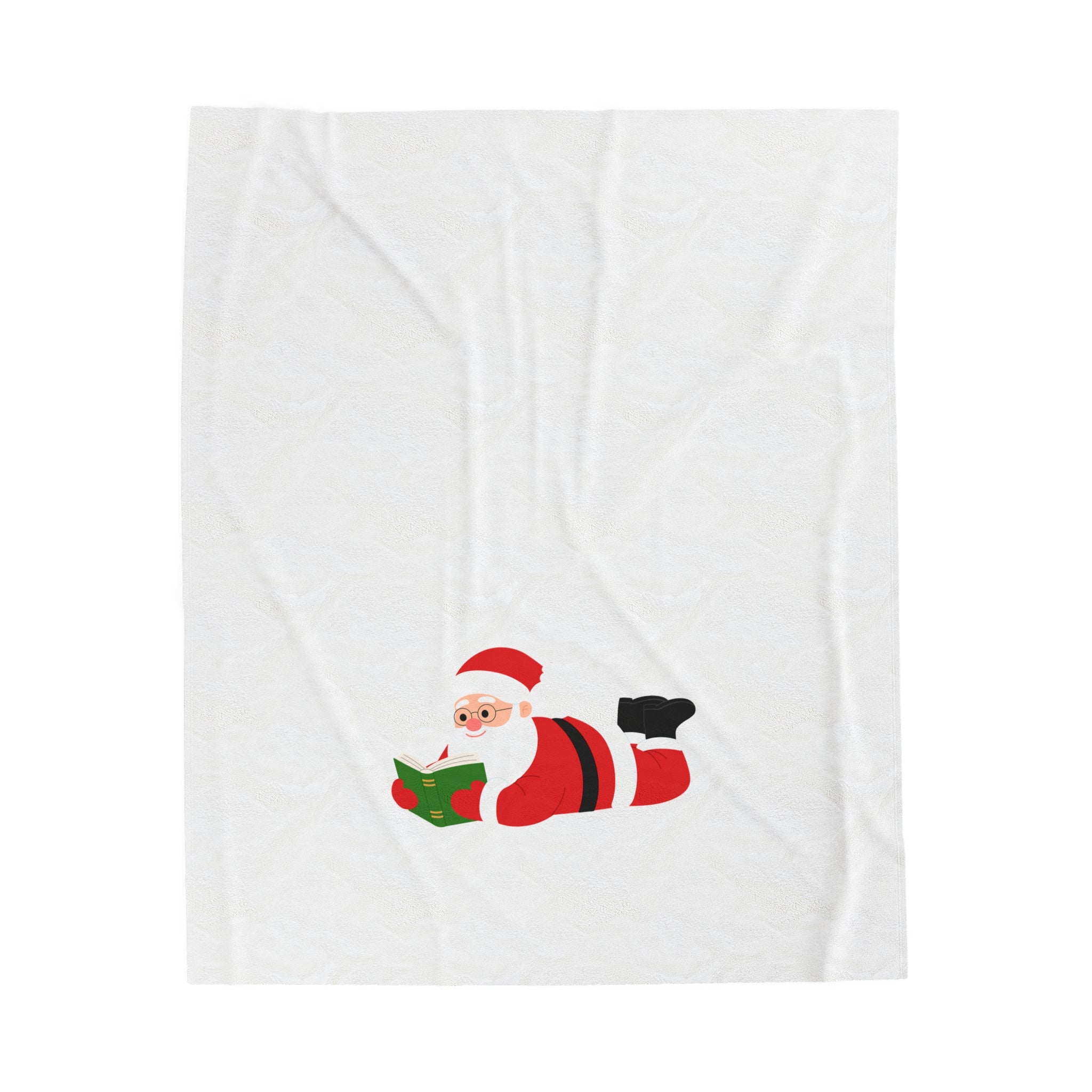 Nerdy Santa Blanket | Plush Velveteen | Cozy & Customizable Holiday Design