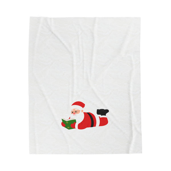 Nerdy Santa Blanket | Plush Velveteen | Cozy & Customizable Holiday Design