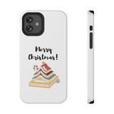 Merry Christmas Bookish Christmas Tree Phone Case | Dual-Layer Protection | Festive Literary Design | Fits iPhone 16 and More