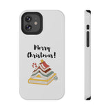 Merry Christmas Bookish Christmas Tree Phone Case | Dual-Layer Protection | Festive Literary Design | Fits iPhone 16 and More