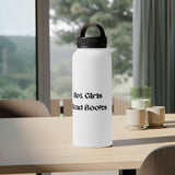 Hot Girls Read Books - Stainless Steel Water Bottle, Handle Lid - Bookish Loving