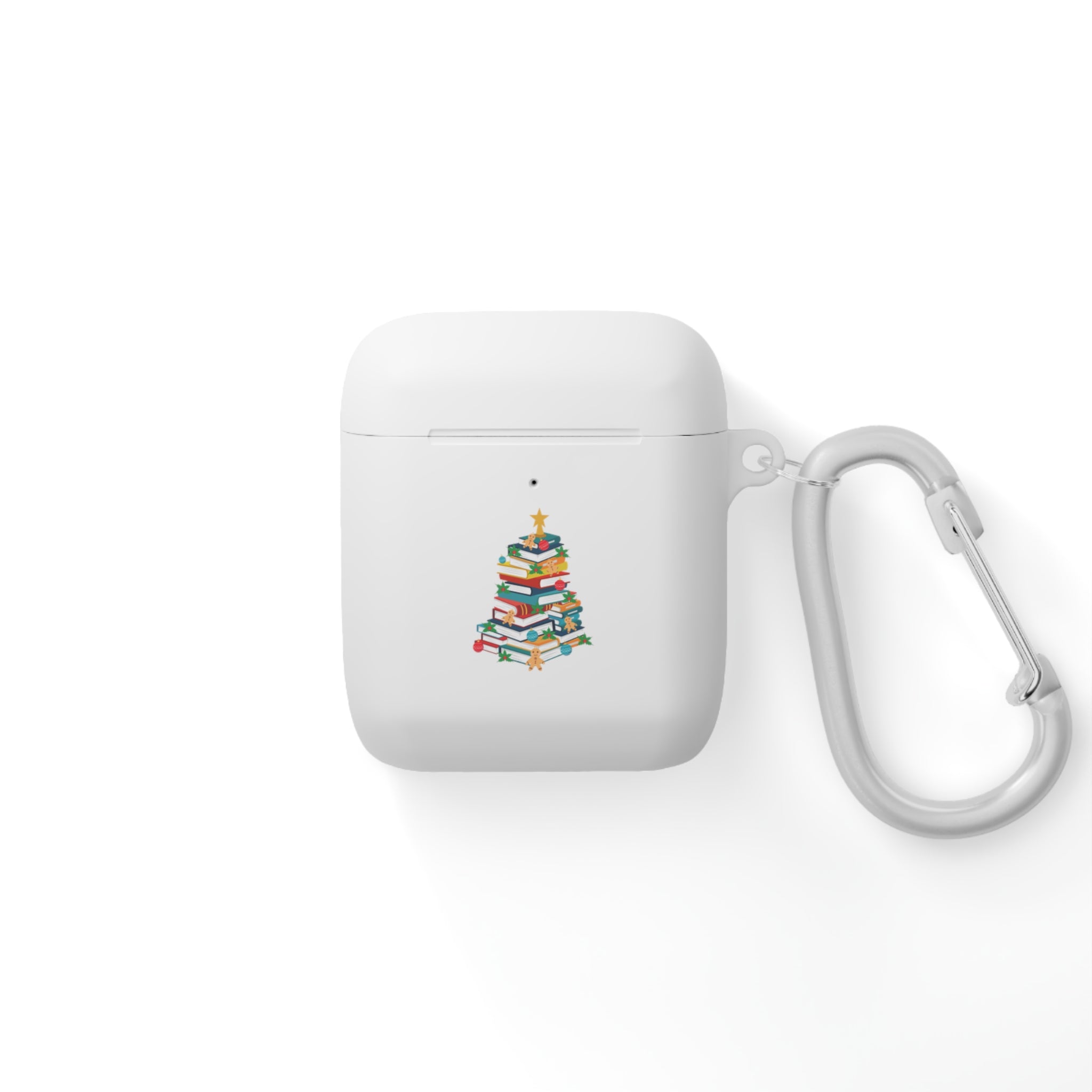 Bookish Christmas Tree AirPods Case Cover | Premium Protection | Festive Book Lover Design