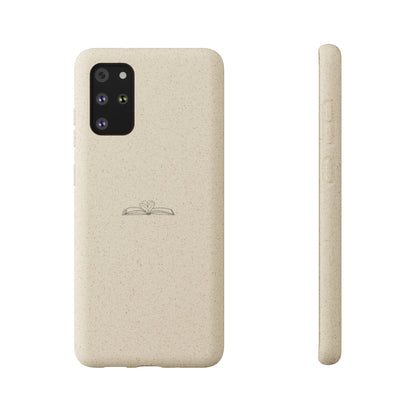 Open Book with Heart Biodegradable Phone Case | Eco-Friendly & Wireless Charging