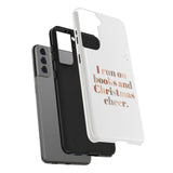 "I Love Books and Christmas Cheer" iPhone Case | Tough Dual-Layer Protection | Wireless Charging Compatible | Durable & Impact-Resistant | Holiday & Book Lover Theme