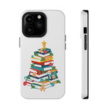 Bookish Christmas Tree Phone Case | Dual-Layer Protection | Festive Holiday Design | Fits iPhone 16 and More