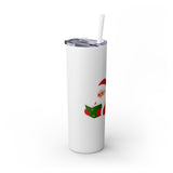 Nerdy Santa Skinny Tumbler | 20oz | Double-Wall Insulation | Fun Holiday Design