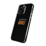 Thankful for Books Clear Silicone Phone Case | Cozy, Literary-Inspired Design | Durable and Lightweight | Perfect for Book Lovers | Compatible with iPhone Models