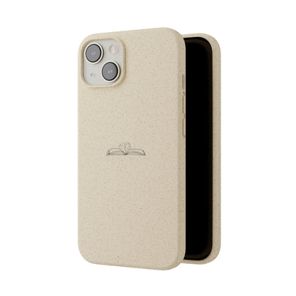 Open Book with Heart Biodegradable Phone Case | Eco-Friendly & Wireless Charging