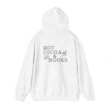 Hot Cocoa and Books Hoodie | Cozy Winter Design | Cotton-Polyester Blend | Perfect for Book Lovers