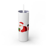 Nerdy Santa Skinny Tumbler | 20oz | Double-Wall Insulation | Fun Holiday Design