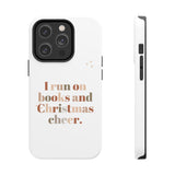 "I Love Books and Christmas Cheer" iPhone Case | Tough Dual-Layer Protection | Wireless Charging Compatible | Durable & Impact-Resistant | Holiday & Book Lover Theme