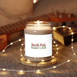 North Pole Reader's Club | 9oz Soy Wax Candle | Festive Holiday Scents | Clear Glass Jar | Perfect for Book Lovers