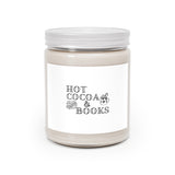 Hot Cocoa and Books | 9oz Soy Wax Candle | Cozy Holiday Scents | Clear Glass Jar | Perfect for Book Lovers