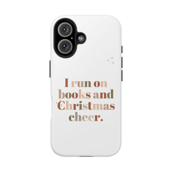 "I Love Books and Christmas Cheer" iPhone Case | Tough Dual-Layer Protection | Wireless Charging Compatible | Durable & Impact-Resistant | Holiday & Book Lover Theme