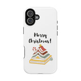 Merry Christmas Bookish Christmas Tree Phone Case | Dual-Layer Protection | Festive Literary Design | Fits iPhone 16 and More