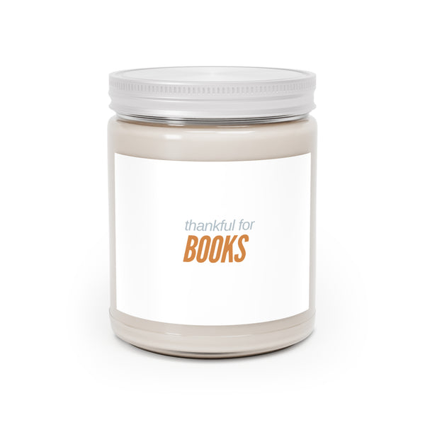 Thankful for Books Scented Candle | Thanksgiving-Themed Candle | Cozy, Fall-Inspired Fragrance | Ideal Gift for Book Lovers