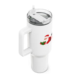 Nerdy Santa Tumbler | 40oz Stainless Steel | Festive Holiday Design | Keeps Drinks Hot or Cold